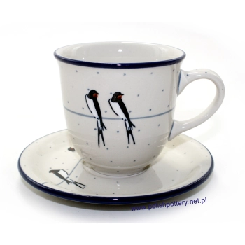 Filiżanka 0,3L + spodek dek. U4831X Jaskółki